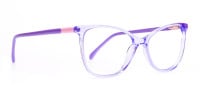 Crystal Pastel Purple Cat eye Glasses Frames-1