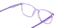 Crystal Light Purple Wayfarer and Rectangular Glasses Frames-1