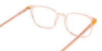 Crystal clear and Transparent Orange Rectangular Glasses Frames-1