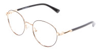 Round Gold Metal Eyeglasses Frame - 1