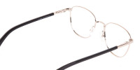 Silver Retro Wayfarer Nerd Glasses Online-1