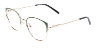 Vintage Inspired Glasses Green and Metal Frame - 1