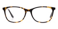 Brown Tortoise Rectangular Glasses Women  in Acetate-1