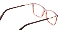 Brown, Tortoise & Nude Pink Rectangle Eyeglasses-1