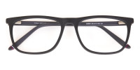 Matte Black Acetate Designer Eyeglasses Unisex-1