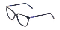 Designer Dark Dusty Blue Eyeglasses Unisex-1