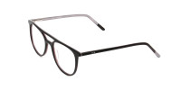 Dark Brown and Silver Lilac Aviator Spectacles - 1