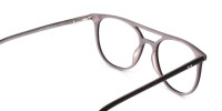 Dark Brown and Silver Lilac Aviator Spectacles - 1