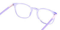 Crystal Pastel Purple Round Glasses Frames-1