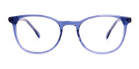 Dark Blue Round Glasses Frames-1