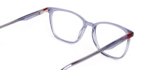 Crystal Grey Wayfarer Rectangular Glasses Frames- 1