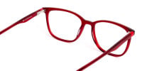 Dark Red Wayfarer and Rectangular Glasses Frames-1