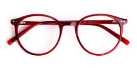 dark and wine red round glasses frames-1