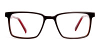 dark brown Rectangular full rim Glasses frames-1