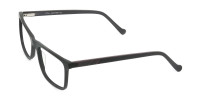 Round Temple Tip Matte Black Eyeglasses Rectangular - 1