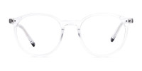 transparent and black round glasses frames-1