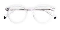 transparent and black round glasses frames-1