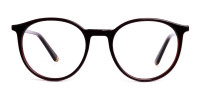 brown round full rim glasses frames-1