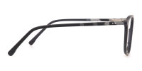Rectangular Matte Black Double Bridge Glasses-1