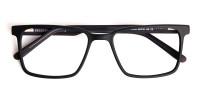 Matte Black Designer Rectangular Glasses frames-1
