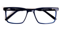 Black and Indigo Blue Rectangular Glasses frames-1
