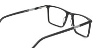 Unisex Black Rectangular Glasses - 1
