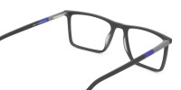 Black & Blue Rectangular Glasses - 1