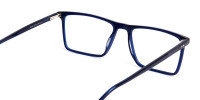 indigo blue full rim rectangular glasses frames-1