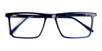 indigo blue full rim rectangular glasses frames-1