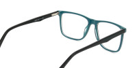Designer Black & Teal Spectacles in Rectangular - 1