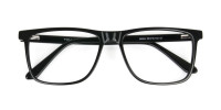 Black & Grey Rectangular Glasses in Acetate - 1