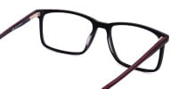 classic matte black full rim rectangular glasses frames-1