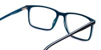 black teal full rim rectangular glasses frames-1