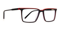 black and red rectangular glasses frames-1