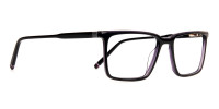 dark purple rectangular full rim glasses frames-1
