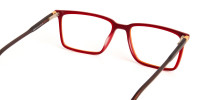 black and orange rectangular full rim glasses frames-1
