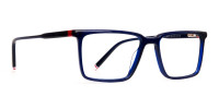 navy blue and red rectangular glasses frames-1