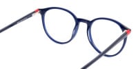 Round Blue Frame Glasses-1