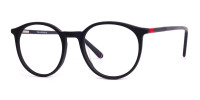 Matte black full rim Round Glasses frames-1