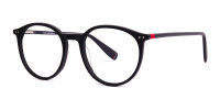 Matte Dark Grey Round Glasses frames-1