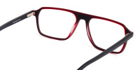 Black and Red Rectangular Full Rim Glasses frames-1