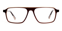 Brown and Black Rectangular Full Rim Glasses frames-1