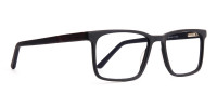 designer matte black rectangular glasses frames-1