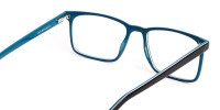 designer Black and teal rectangular glasses frames-1