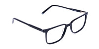 Classic Matte Black Rectangular Glasses-1