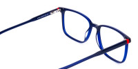 Blue Rimmed Rectangular Glasses-1
