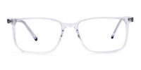 Crystal Clear Rim Rectangular Glasses-1