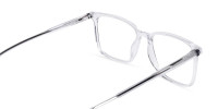 Crystal Clear Rim Rectangular Glasses-1
