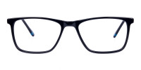 Teal and Black Rectangle Eyeglasses-1