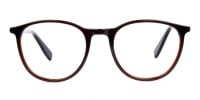 Dark Brown Round Full Rimmed Glasses-1